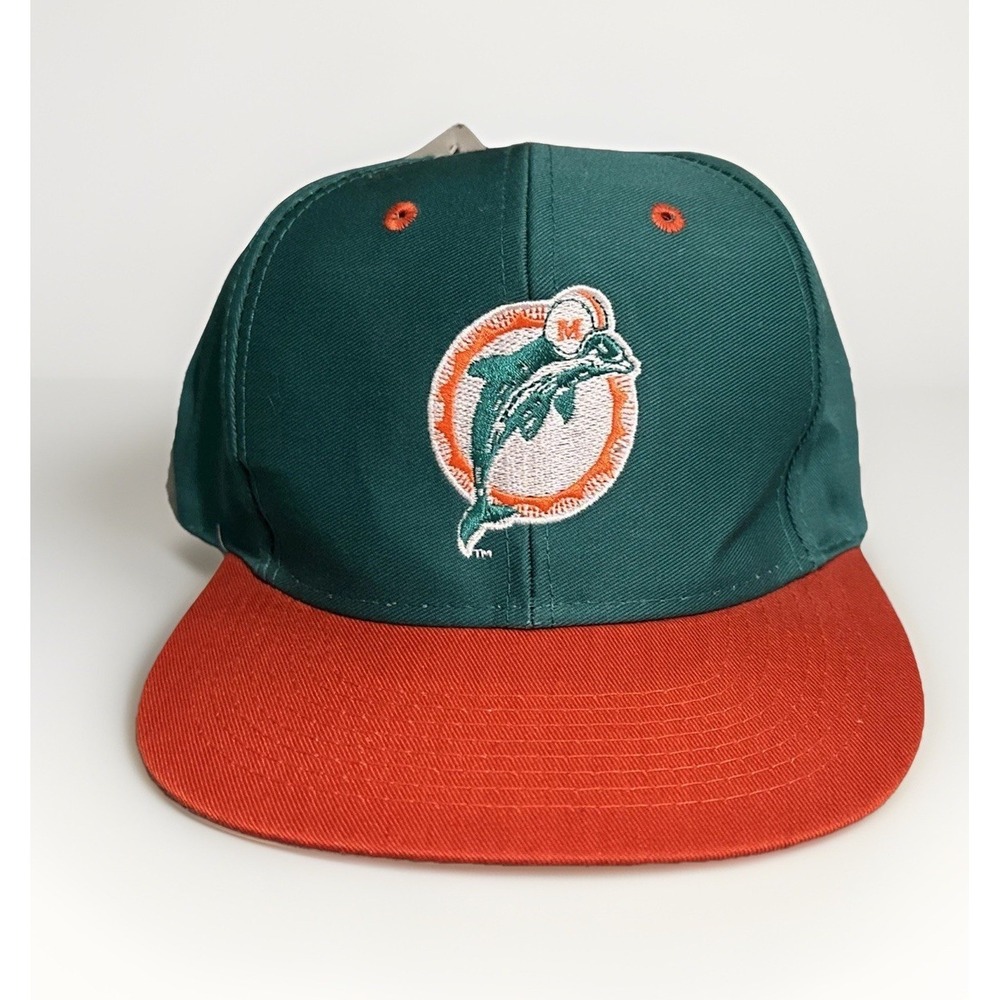 NWT Vintage 90s Logo 7‎ Team NFL Miami Dolphins SnapBack Hat Sports Football